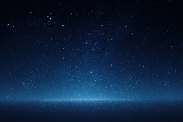 Obraz premium Abstract dark blue scene depicting numerous stars, seemingly falling