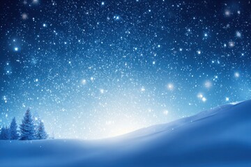 Magical Snowfall Scene for Christmas Background