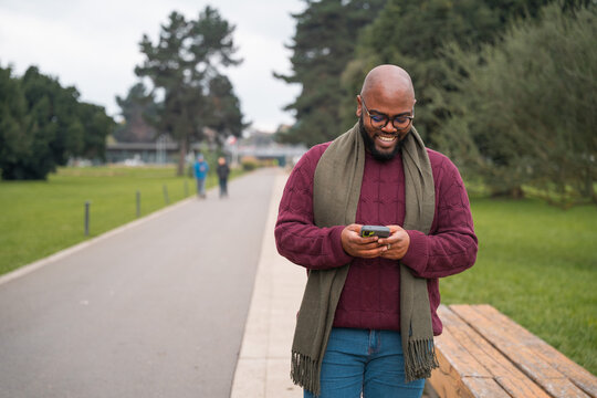 Latin American man enjoying a park in southern Chile