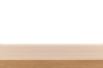 Empty countertop on a white background. Product display counter.