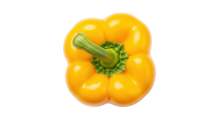 Isolated yellow bell pepper, a healthy and flavorful culinary ingredient for cooking recipes