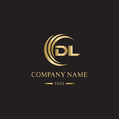 dl logo initial letter luxury royal logo. template symbol. modern golden luxury logo. abstract monogram vector letter mark brand fashion. icon business monogram boutique font Clothing minimalist.