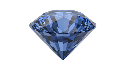 Isolated vibrant blue gemstone, precision cut, high clarity, sought-after precious gem stone