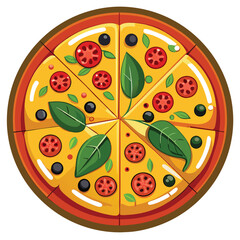 Pizza vector illustration concept
