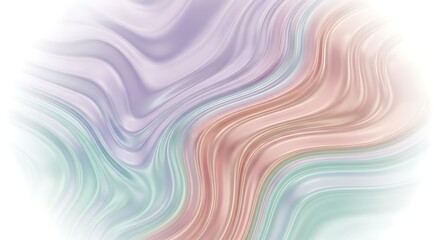 Obraz premium Soft pastel marble texture with swirling patterns and gentle color transitions, isolated on white background