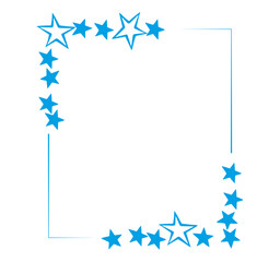 Blue Star Frame Vector Illustration