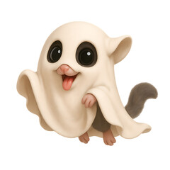 Sugar Glider Ghost Costume Tongue Out