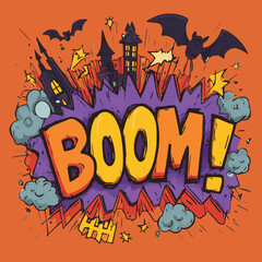 Comic book fun modern art sound effect. Vector cartoon clip art illustration