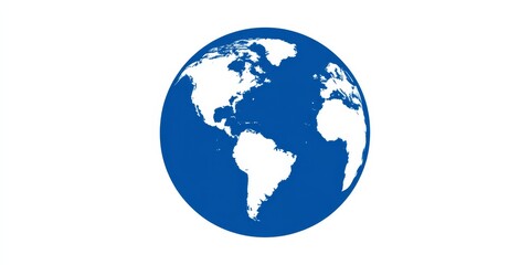 Naklejka premium Flat Minimalist Icon of Ozone Shield Over Earth Representing Environmental Protection