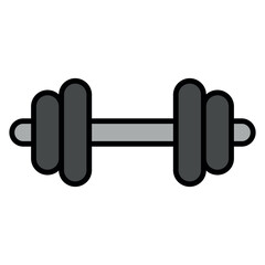 Dumbbell Icon – Fitness and Gym Equipment Vector Illustration