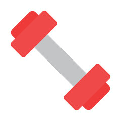 Dumbbell Icon – Fitness and Gym Equipment Vector Illustration