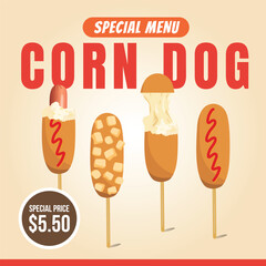 Delicious Corn Dog Varieties Banner