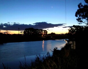 River at twilight