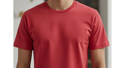 Red T-Shirt Apparel Display - Plain Garment Clothing
