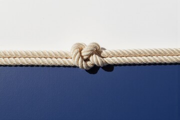Close up shot of a rope with a knot