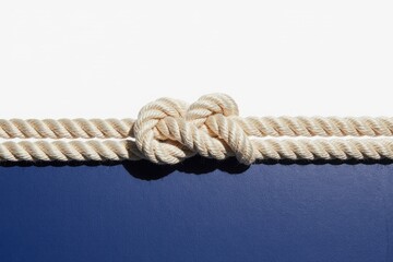 Close up shot of a rope with a knot