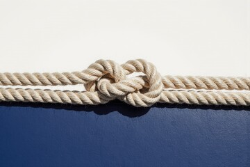 Close up shot of a rope with a knot