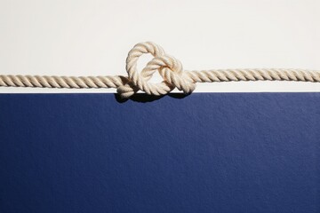 Close up shot of a rope with a knot
