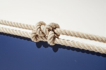 Close up shot of a rope with a knot