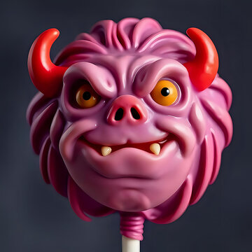 Pink monster divertido.