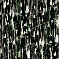 Seamless background with grunge style.   Monochrome ink drawing. Hand-drawn illustration.