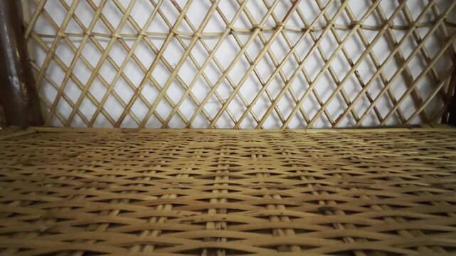 close up of rattan stand for storing goods in house cane products