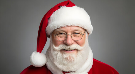 Jolly Santa Claus Portrait: Christmas Festive Spirit