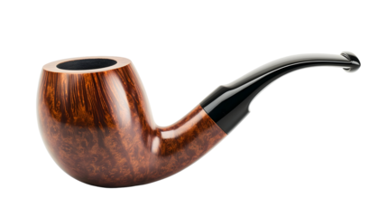 Traditional wooden tobacco pipe macro shot for heritage and craft enthusiasts