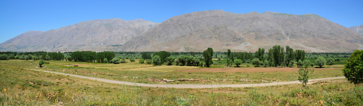 A panoramic view of Ovacik Town in Tunceli, Turkey
