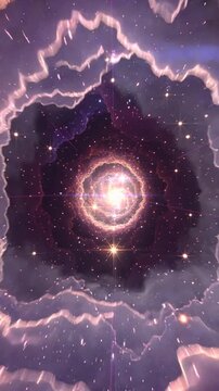 Ca&iacute;da Intergal&aacute;ctica en T&uacute;nel de Nebulosas 3D | Viaje Espacial Cinem&aacute;tico en Movimiento