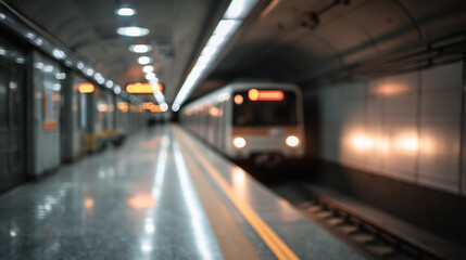 Blurred subway train background