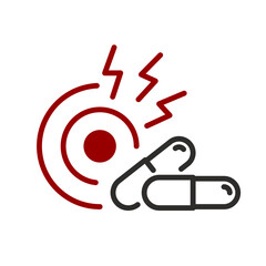 painkiller icon, pain pills, vector illustration eps10