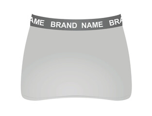 Brand name mini skirt. vector	