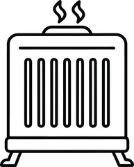 Industrial Heater Line Art Transparent Background