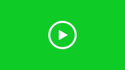 Play button icon animation on circle. Video play button icon concept - Powered by Adobe