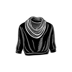 Vector illustration of a cap white shirt and black and white shirt