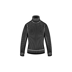 Vector illustration of black and white jacket and clothing for women