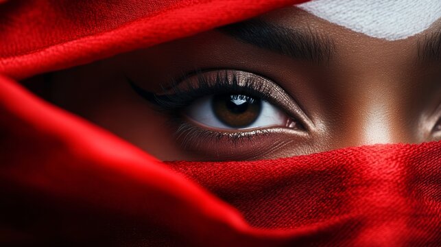 Cultural expression through eyes a portrait of identity urban setting photography intimate environment close-up view heritage and diversity