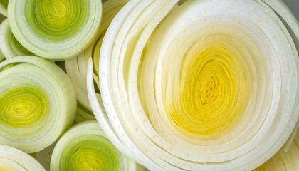 Macro shot of sliced vegetable rounds, showing vibrant color layers
