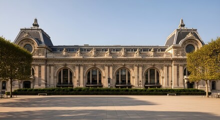 Obraz premium Architectural Marvel Musée d'Orsay's Grand Façade in Paris Daylight
