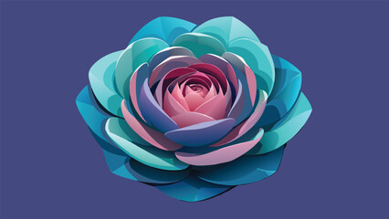paper flower poster with 3d.