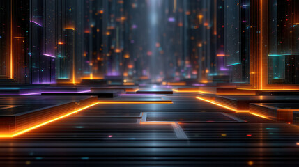 Massive integration of agentic AI in a futuristic factory transforming business and redefining employment landscapes for a minimal human workforce