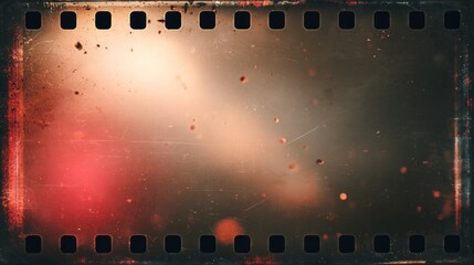 Vintage Film Frame Template with Dust Splatters Creative Design Digital Art Artistic Environment Close-Up View Nostalgic Concept
