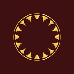 Luxury Decorated Circular Frame Design Vector Png 