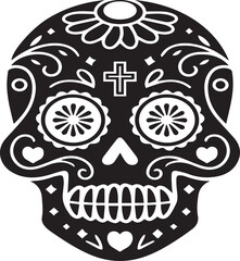 Day of the Dead Skull Silhouette 