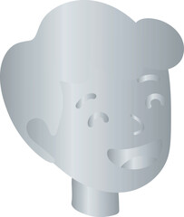 Silver Boy With Smiling Face