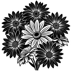 Vibrant gerbera daisies in a bright mix on a clean white background perfect for spring and summer floral designs