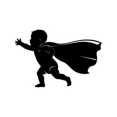 Fototapeta premium Baby sitting on rocking horse vector illustration