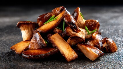 A close-up shot showcasing a variety of freshly harvested mushrooms piled together, highlighting their rich textures, earthy colors, and the natural appeal of foraged ingredients.