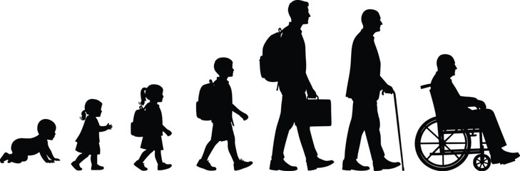 The Human Lifespan In Silhouettes